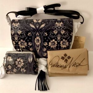 NWT Patricia Nash Brinlee Leather Saddle Crossbody w/ Coin Purse